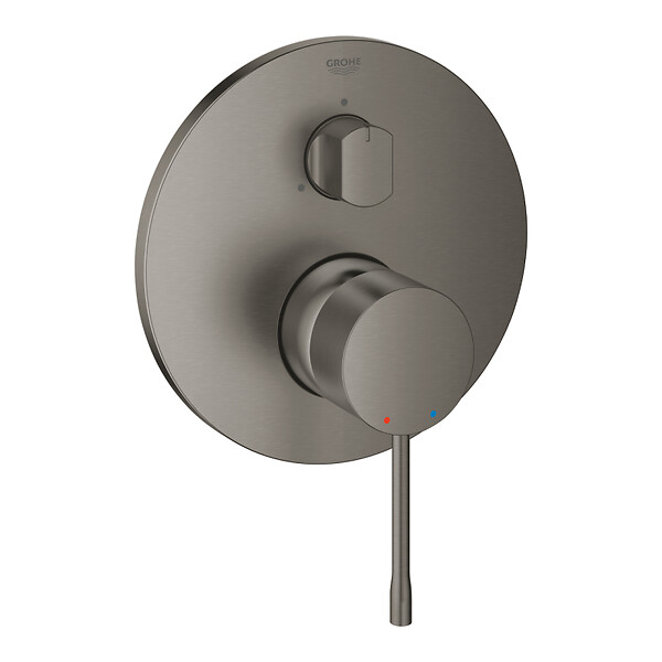 GROHE - Essence mitigeur monocommande 3 sorties avec inverseur, gris foncé brossé (G24092AL1) - large