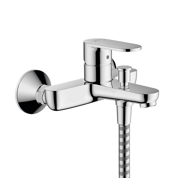 HANSGROHE - Hansgrohe Crometta Set mitigeur bain/douche + Barre 65cm + Douchette 2 jets + Flexible, Chrome (71440000-Crometta2) - large