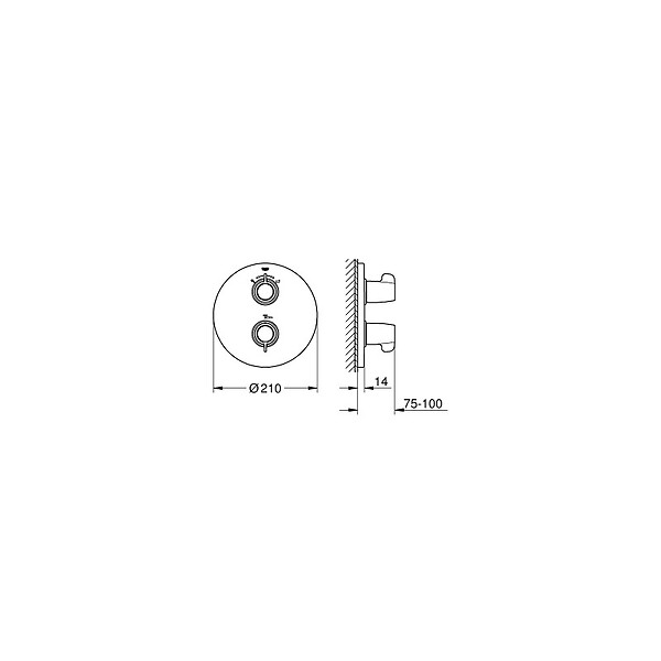 GROHE - Grohe GROTHERM SPECIAL NEW - Façade pour mitigeur thermostatique (29095000) - large