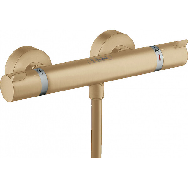 HANSGROHE - Hansgrohe Set de douche Mitigeur Comfort + Barre Unica 65cm + Douchette 3 jets Raindance 120 Select E, Bronze brossé - large