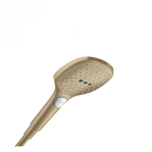 HANSGROHE - Hansgrohe Set de douche Mitigeur Comfort + Barre Unica 65cm + Douchette 3 jets Raindance 120 Select E, Bronze brossé - large