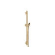 HANSGROHE - Hansgrohe Set de douche Mitigeur Comfort + Barre Unica 65cm + Douchette 3 jets Raindance 120 Select E, Bronze brossé - vignette