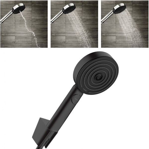 HANSGROHE - Hansgrohe Vernis Shape Pulsify Set de douche tout en 1 avec Douche de tête 230 XXL + Douchette à main 3 jets, Noir mat - large
