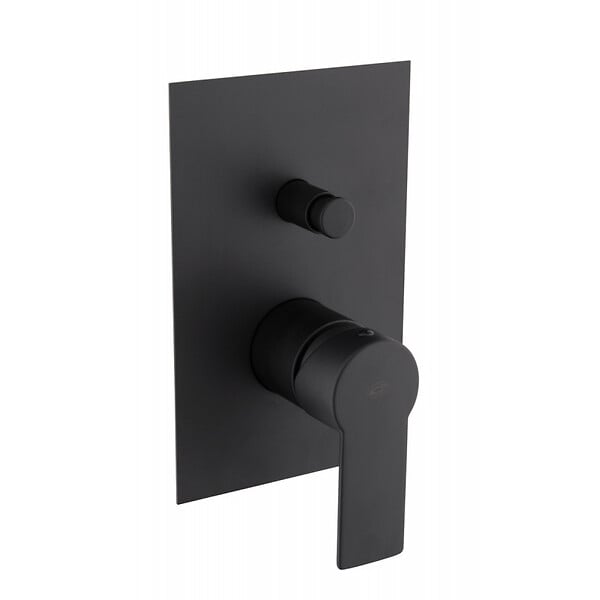 SWISS AQUA TECHNOLOGIES - Swiss Aqua Technologies by Paffoni Set de douche tout en 1 avec douche de tête 20cm + Douchette 1 jet, Noir mat (SATBSBW215-SET) - large