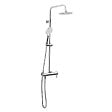 SWISS AQUA TECHNOLOGIES - Swiss Aqua Technologies Set de douche avec mitigeur mécanique + Douche de tête 200mm +  Douchette 3 jets, Chrome (SATSSPK) - vignette