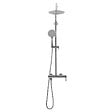 SWISS AQUA TECHNOLOGIES - Swiss Aqua Technologies Set de douche avec mitigeur mécanique + Douche de tête 200mm +  Douchette 3 jets, Chrome (SATSSPK) - vignette