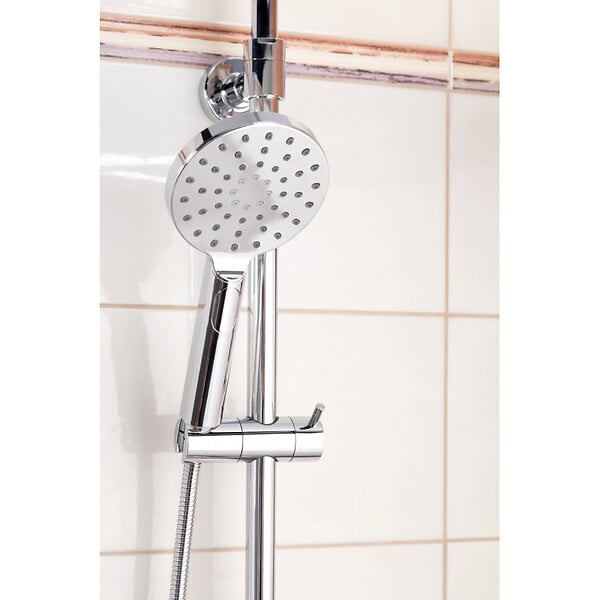 SWISS AQUA TECHNOLOGIES - Swiss Aqua Technologies Set de douche avec mitigeur mécanique + Douche de tête 200mm +  Douchette 3 jets, Chrome (SATSSPK) - large