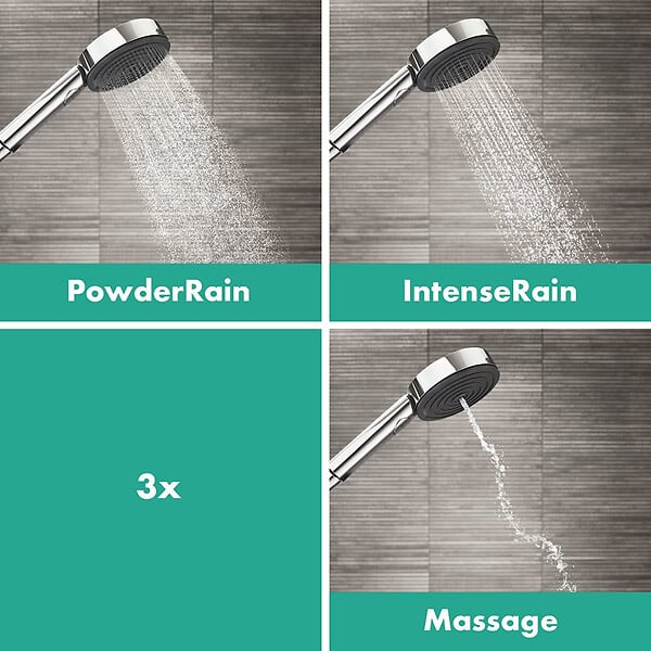 HANSGROHE - Hansgrohe ShowerTablet Select Set Mitigeur Thermostatique douche/bain + Douchette 105mm 3 jets + Flexible douche 160cm + Barre 65cm - large