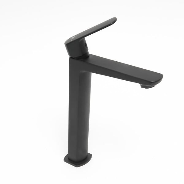 SWISS AQUA TECHNOLOGIES - Mitigeur lavabo haut Feel, sans bonde, noir mat (SATBSFEEL285C) - large