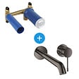 GROHE - Grohe Set Mitigeur de lavabo Essence encastré mural Taille L Hard Graphite + Corps d'encastrement (19967A01-SET) - vignette