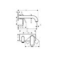 HANSGROHE - Hansgrohe Vernis Shape Mitigeur de lavabo encastré mural, 2 sorties, bec 207 mm, Chrome (HG-71578000) - vignette