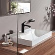 HANSGROHE - Hansgrohe Vivenis Mitigeur de lavabo 110 sans tirette ni vidage, bec cascade, noir mat (75022670) - vignette