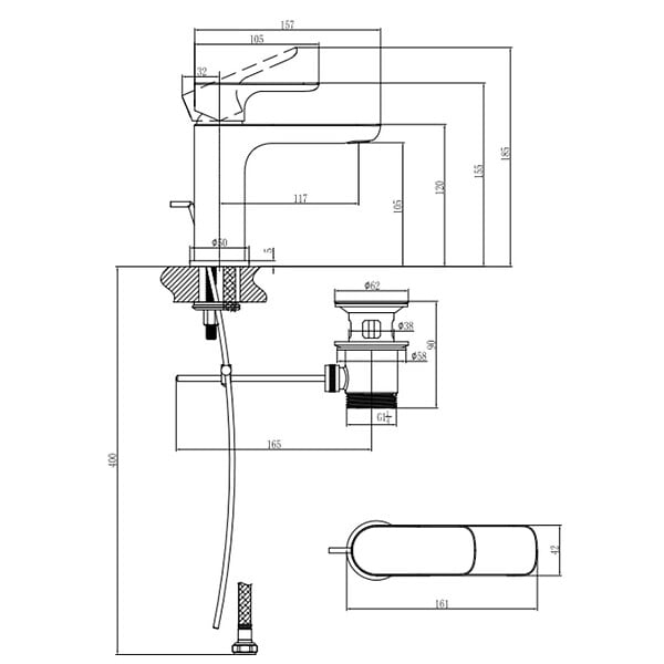 VILLEROY & BOCH - O.Novo Mitigeur monocommande de Lavabo,  Chrome (TVW10410111061) - large