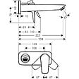 HANSGROHE - Hansgrohe Talis E Set Mitigeur monocommande lavabo encastré mural Noir mat, Bonde à écoulement libre, Corps encastré 71734670-SET - vignette