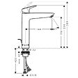 HANSGROHE - Logis Mitigeur de lavabo 190 HANSGROHE 71090000 avec tirette et vidage synthétique - vignette