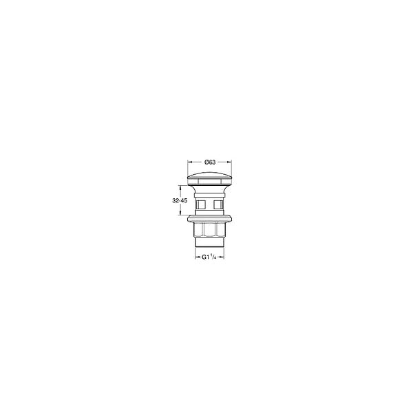 GROHE - Lineare Set Mitigeur Monocommande Lavabo Taille XL + Bonde clic clac Grohe pour lavabo avec trop-plein (23405001-CLICCLAC) - large