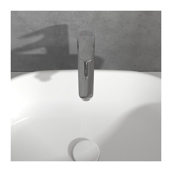VILLEROY & BOCH - O.Novo Start Mitigeur monocommande de Lavabo, Surélevé , Avec vidage,Chrome (TVW10510511061) - large