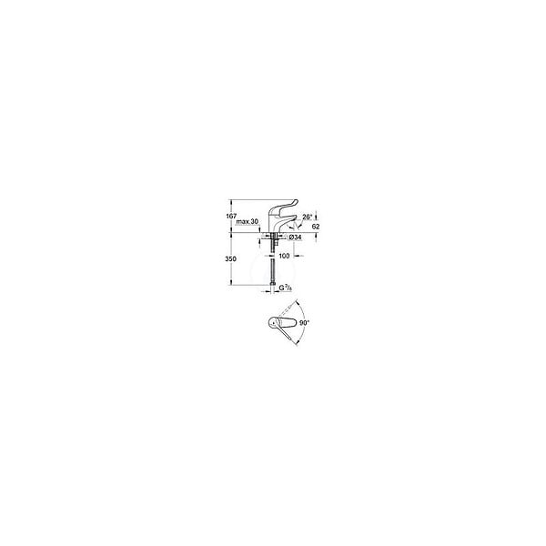 GROHE - Euroeco Special / Securité Mitigeur monocommande 1/2" Lavabo 32789000 - large