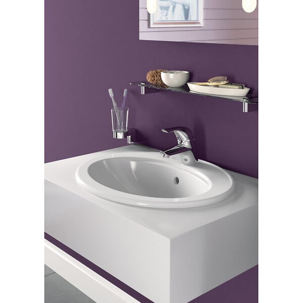 PORCHER - Vasque ronde lavabo Ulysse Porcher - 56 x 46cm - Blanc - large