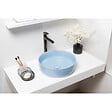 SWISS AQUA TECHNOLOGIES - Swiss Aqua Technologies Vasque à poser Infinitio 39 x 39 x 12 cm sans trop-plein, bleu mat (SATINF3939LBLM) - vignette