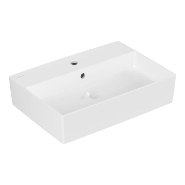 VILLEROY & BOCH - Memento 2.0 Vasque à poser rectangulaire, 60 x 42 x 14 cm, avec trop-plein, non meulé, blanc (4A076001) - large
