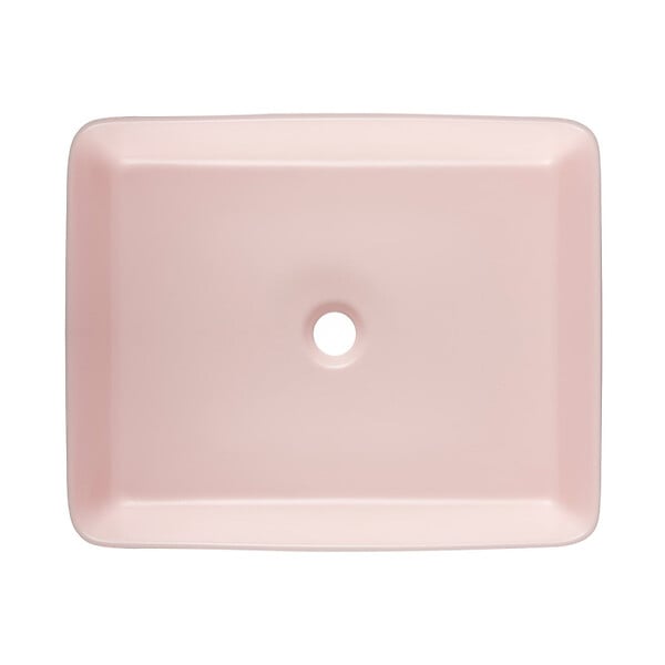 SWISS AQUA TECHNOLOGIES - Swiss Aqua Technologies Infinitio Vasque à poser 50 x 40 x 11 cm, sans trop-plein, Rose mat (SATINF5040PM) - large