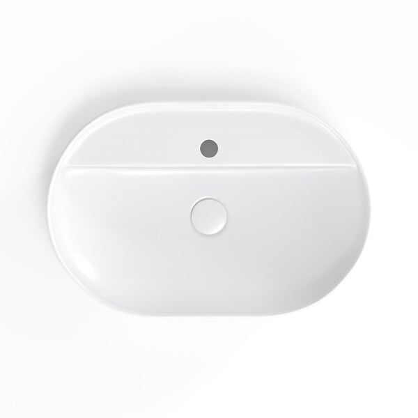 SWISS AQUA TECHNOLOGIES - Swiss Aqua Technologies Infinitio Vasque à poser 60 x 40 x 12,5 cm, sans trop-plein, Blanc mat (SATINF6040M) - large