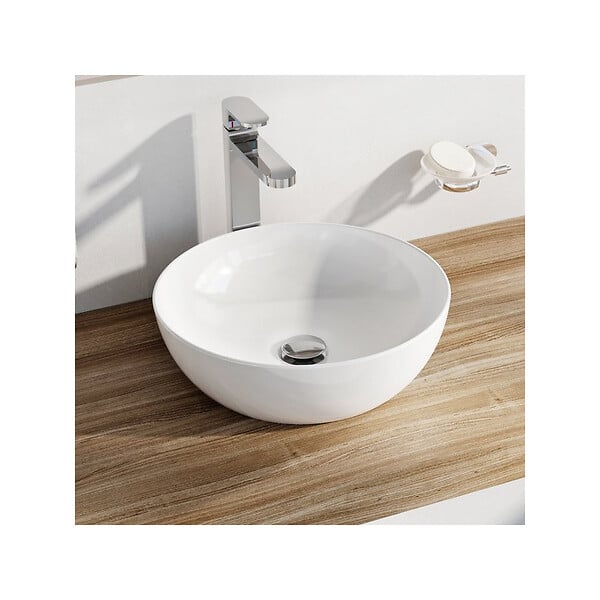 RAVAK - Ravak Uni Vasque à poser 40x40 cm sans trop plein, Blanc (XJX01140003) - large