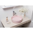 SWISS AQUA TECHNOLOGIES - Swiss Aqua Technologies Vasque à poser Infinitio 39 x 39 x 12 cm sans trop-plein, rose mat (SATINF3939PM) - vignette