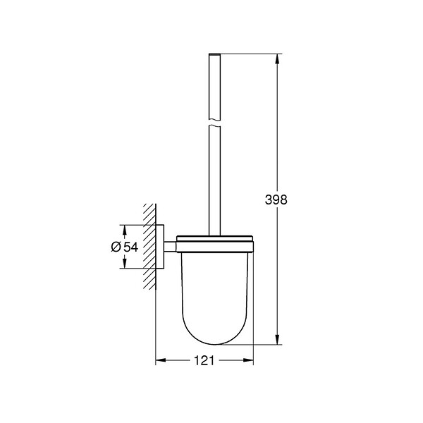GROHE - Grohe START set porte-balai de WC + dérouleur de papier mural, noir mat (411852430-GroheBlackSet1) - large