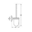 GROHE - Grohe START set porte-balai de WC + dérouleur de papier mural, noir mat (411852430-GroheBlackSet1) - vignette