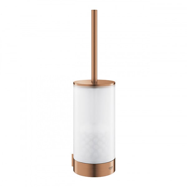GROHE - Selection Porte-balais de WC mural en verre et métal avec fixations cachées, Warm Sunset brossé (41076DL0) - large