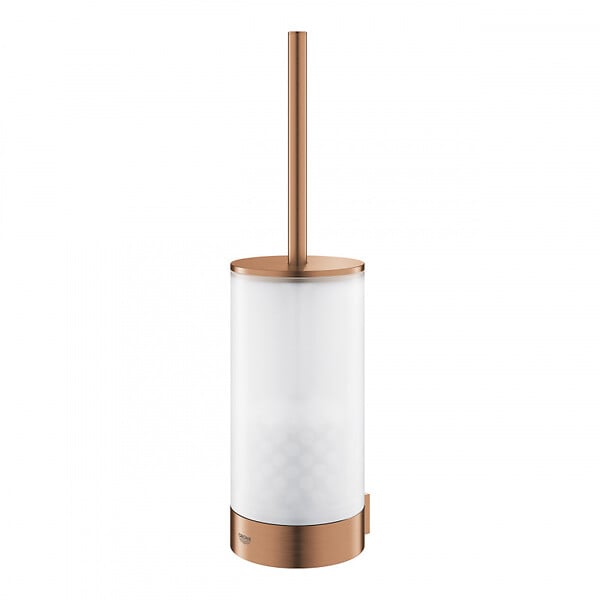 GROHE - Selection Porte-balais de WC mural en verre et métal avec fixations cachées, Warm Sunset brossé (41076DL0) - large