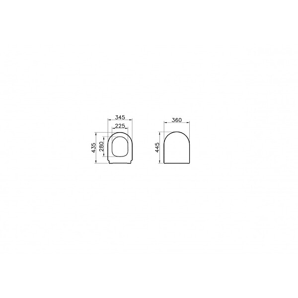 VITRA - Vitra  Integra Abattant WC avec frein de chute en Duroplast, Blanc (108-003-009) - large