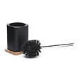 OPTIMA - Hombre Brosse de toilette en polyrésine et bois de bambou, Noir (HOM37) - vignette