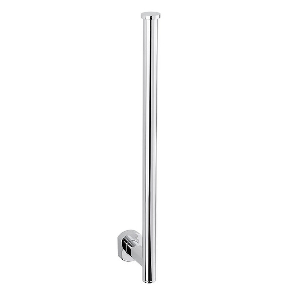 OPTIMA - Cube Way Porte-papier toilette mural en laiton, Chrome (SPI28) - large