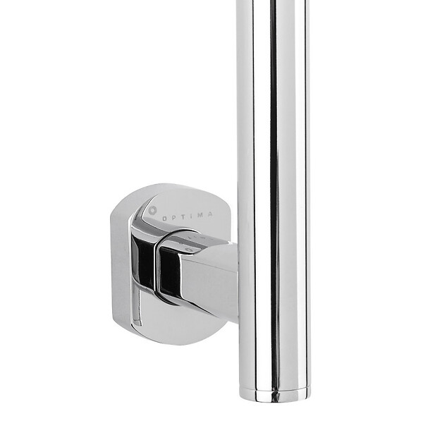 OPTIMA - Cube Way Porte-papier toilette mural en laiton, Chrome (SPI28) - large