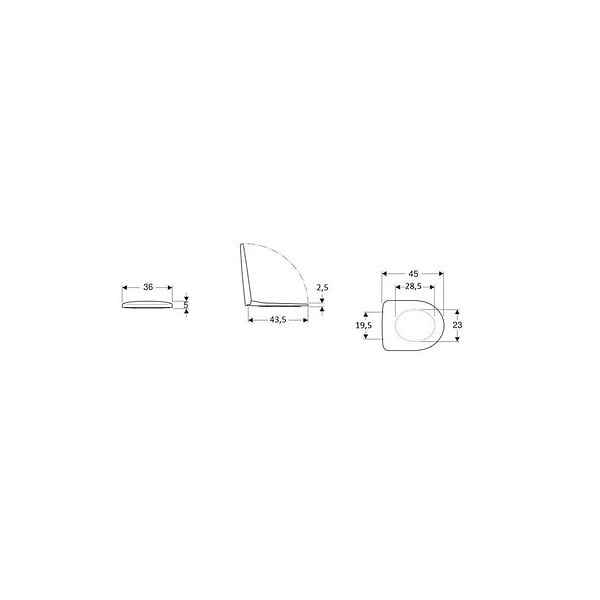 GEBERIT - Geberit Selnova Abattant de WC en Duroplast, Blanc (500.331.01.1) - large