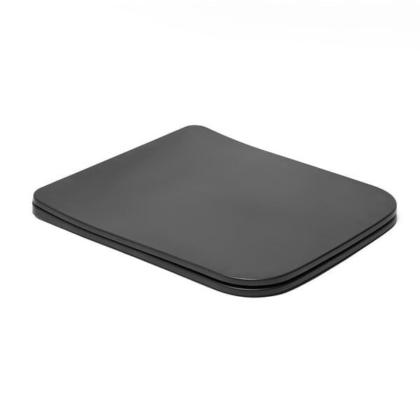 SWISS AQUA TECHNOLOGIES - Swiss Aqua Technologies Infinitio Abattant de WC rectangulaire, Avec frein de chute, Noir (SATINFP12BKM) - large