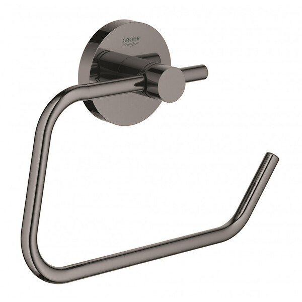 GROHE - Grohe Essentials Set d'accessoires WC avec Porte balai WC + Dérouleur de papier mural, Hard Graphite brossé (40374AL1-Essentials) - large