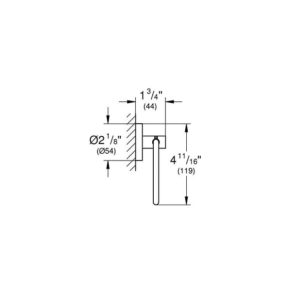 GROHE - Grohe Essentials Set d'accessoires WC avec Porte balai WC + Dérouleur de papier mural, Hard Graphite brossé (40374AL1-Essentials) - large