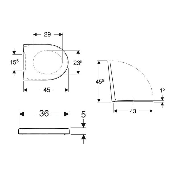 GEBERIT - iCon Abattant WC SoftClose, blanc (501.660.01.1) - large