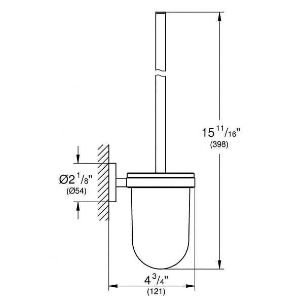 GROHE - Essentials Porte-balai de WC, Supersteel (40374DC1) - large