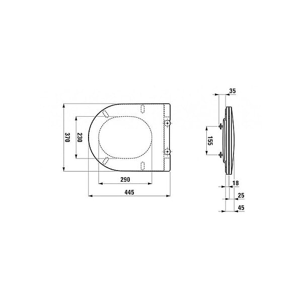 LAUFEN - Pro, Abattant WC, amovible, blanc (H8989650000001) - large