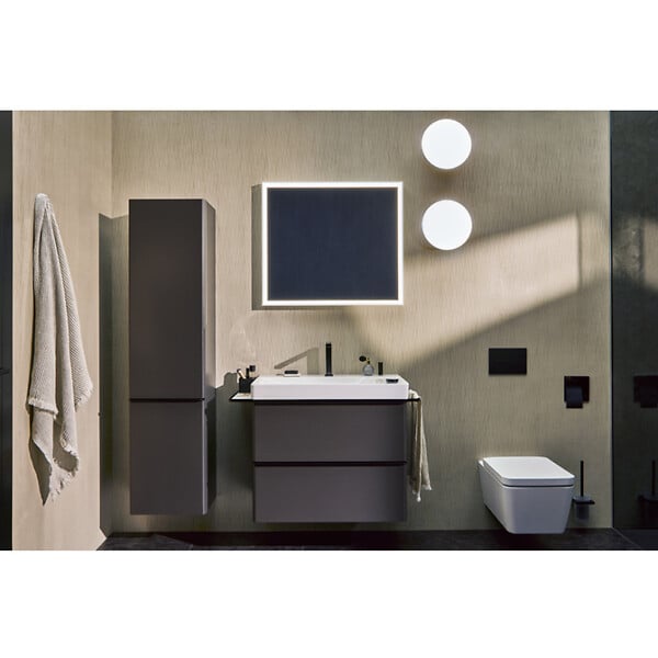 HANSGROHE - Hansgrohe AddStoris Set Brosse de toilette murale + Porte-papier toilette mural avec tablette, Noir mat (41752670-Addstoris) - large