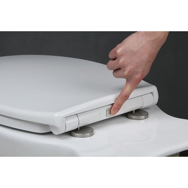 IDEVIT - Abattant WC à fermeture douce Softclose adaptable sur la plupart des cuvettes, blanc (EASY2244) - large