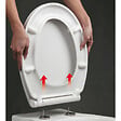 IDEVIT - Abattant WC à fermeture douce Softclose adaptable sur la plupart des cuvettes, blanc (EASY2244) - vignette