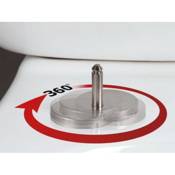 IDEVIT - Abattant WC à fermeture douce Softclose adaptable sur la plupart des cuvettes, blanc (EASY2244) - large