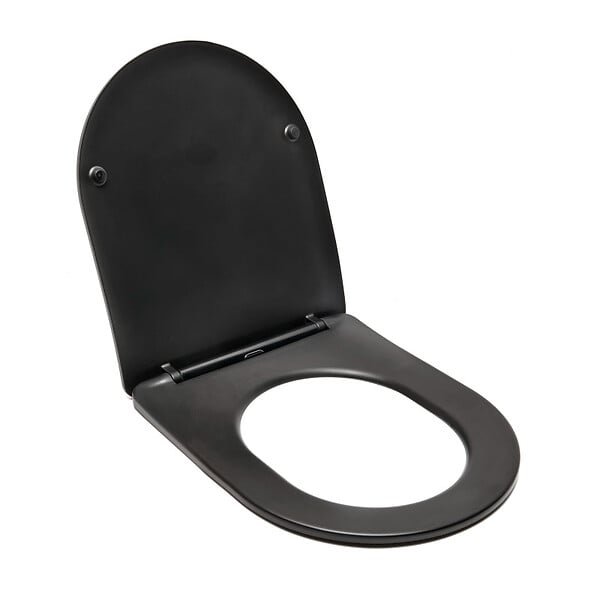 SWISS AQUA TECHNOLOGIES - Swiss Aqua Technologies Siège de toilette SAT Infinitio arrondi noir (SATINFPBKM) - large