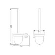 OPTIMA - Optima Cube Way Set Brosse de toilette murale + Porte-papier toilette mural, Chrome (CubeWay-SET) - vignette
